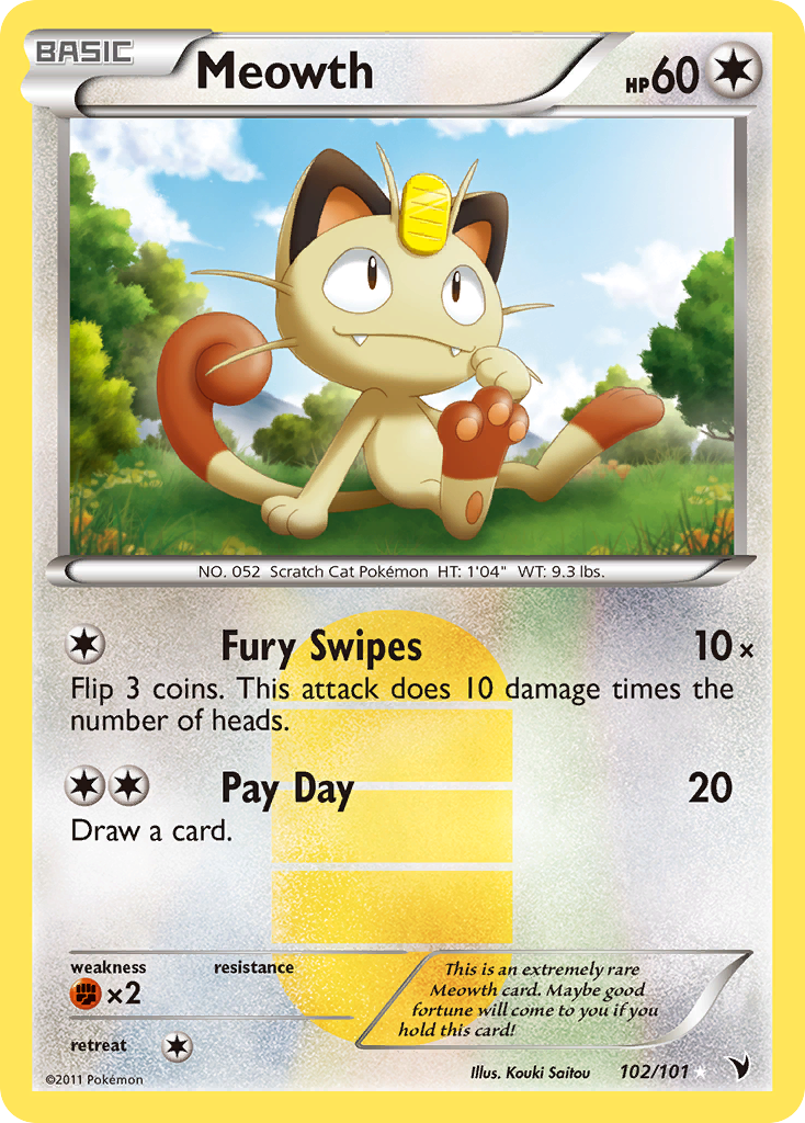 Meowth (102/101) [Black & White: Noble Victories] | Nerdhalla Games