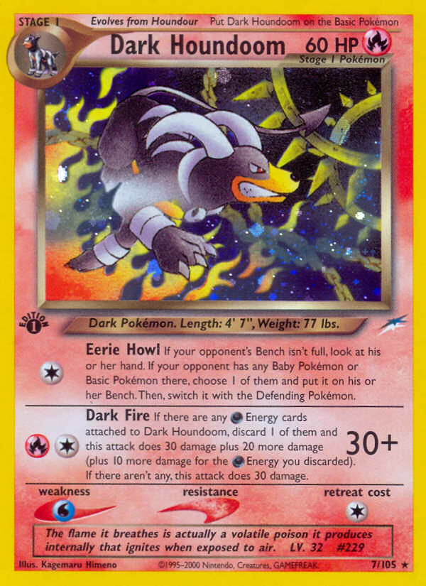 Dark Houndoom (7/105) [Neo Destiny 1st Edition] | Nerdhalla Games