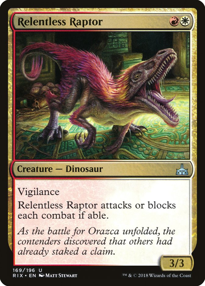 Relentless Raptor [Rivals of Ixalan] | Nerdhalla Games