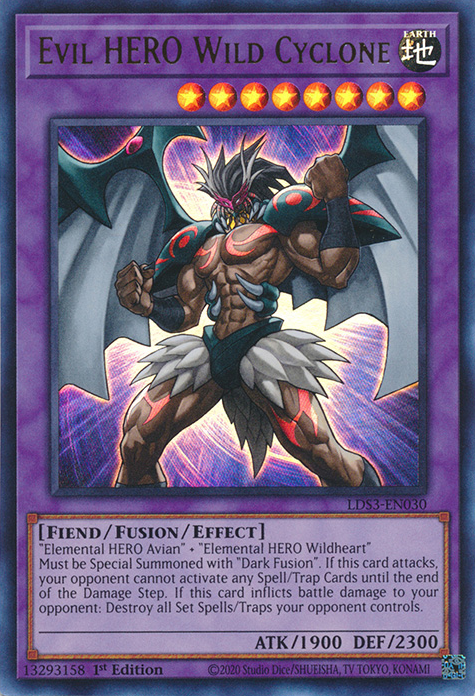 Evil HERO Wild Cyclone [LDS3-EN030] Ultra Rare | Nerdhalla Games