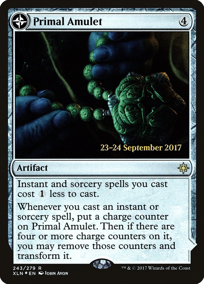 Primal Amulet // Primal Wellspring  [Ixalan Prerelease Promos] | Nerdhalla Games