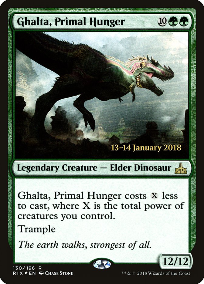 Ghalta, Primal Hunger [Rivals of Ixalan Prerelease Promos] | Nerdhalla Games