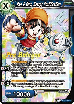 Pan & Giru, Energy Fortification (BT13-033) [Supreme Rivalry Prerelease Promos] | Nerdhalla Games