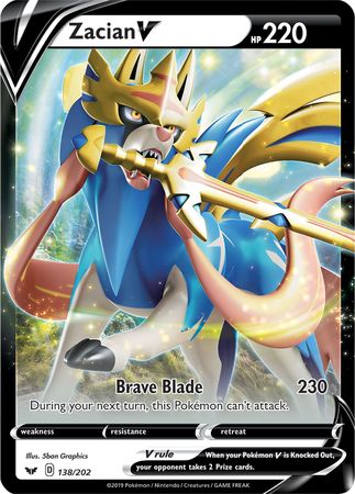 Zacian V (138/202) (Jumbo Card) [Sword & Shield: Base Set] | Nerdhalla Games