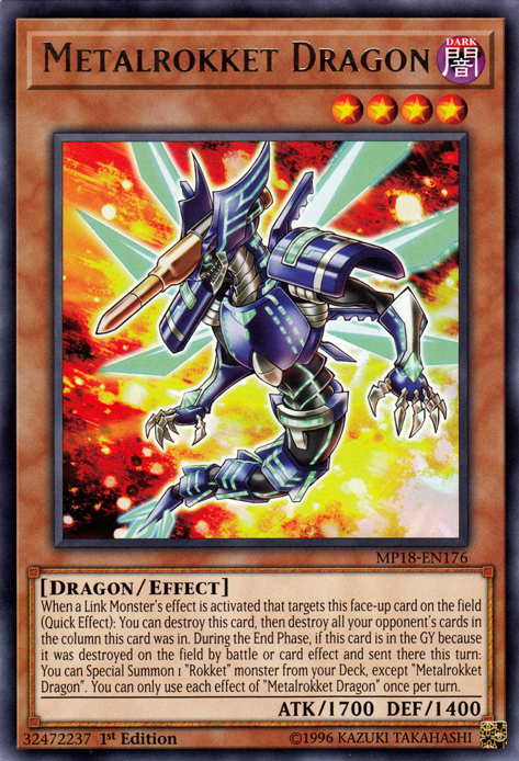 Metalrokket Dragon [MP18-EN176] Rare | Nerdhalla Games