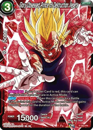 Glory-Obsessed Prince of Destruction Vegeta [P-063] | Nerdhalla Games