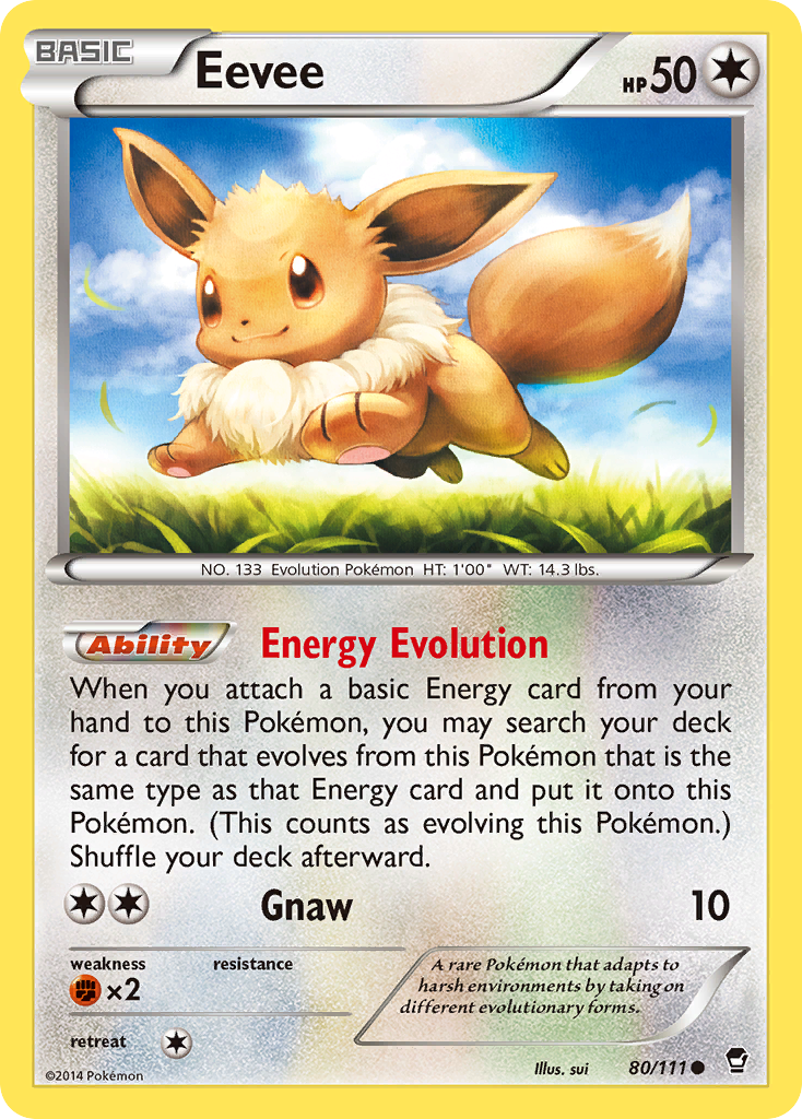 Eevee (80/111) [XY: Furious Fists] | Nerdhalla Games