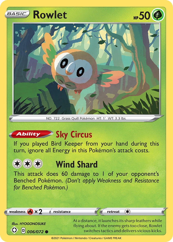 Rowlet (006/072) [Sword & Shield: Shining Fates] | Nerdhalla Games