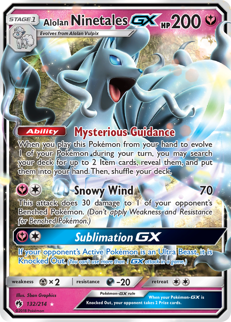 Alolan Ninetales GX (132/214) [Sun & Moon: Lost Thunder] | Nerdhalla Games