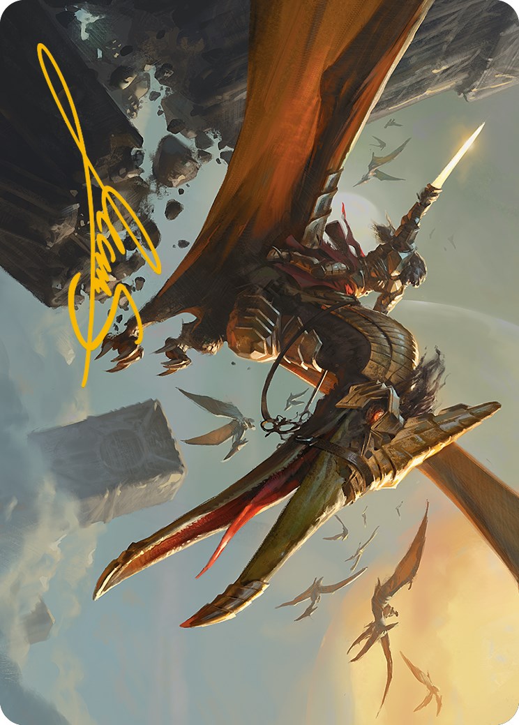 Skyhunter Strike Force Art Card (Gold-Stamped Signature) [Phyrexia: All Will Be One Art Series] | Nerdhalla Games