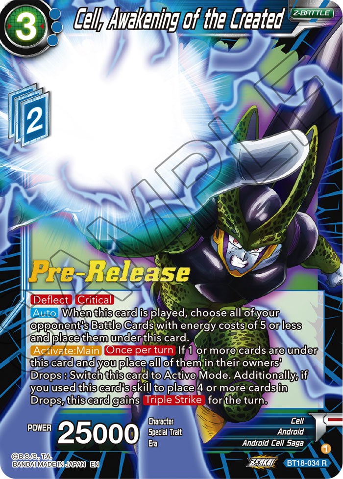 Cell, Awakening of the Created (BT18-034) [Dawn of the Z-Legends Prerelease Promos] | Nerdhalla Games