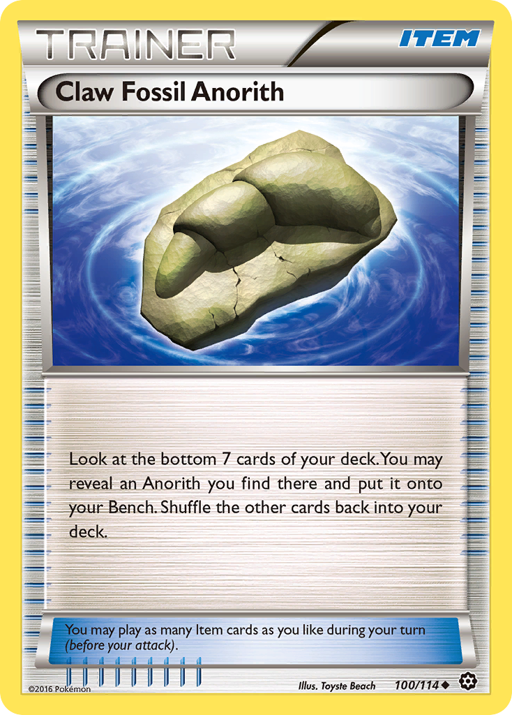 Claw Fossil Anorith (100/114) [XY: Steam Siege] | Nerdhalla Games