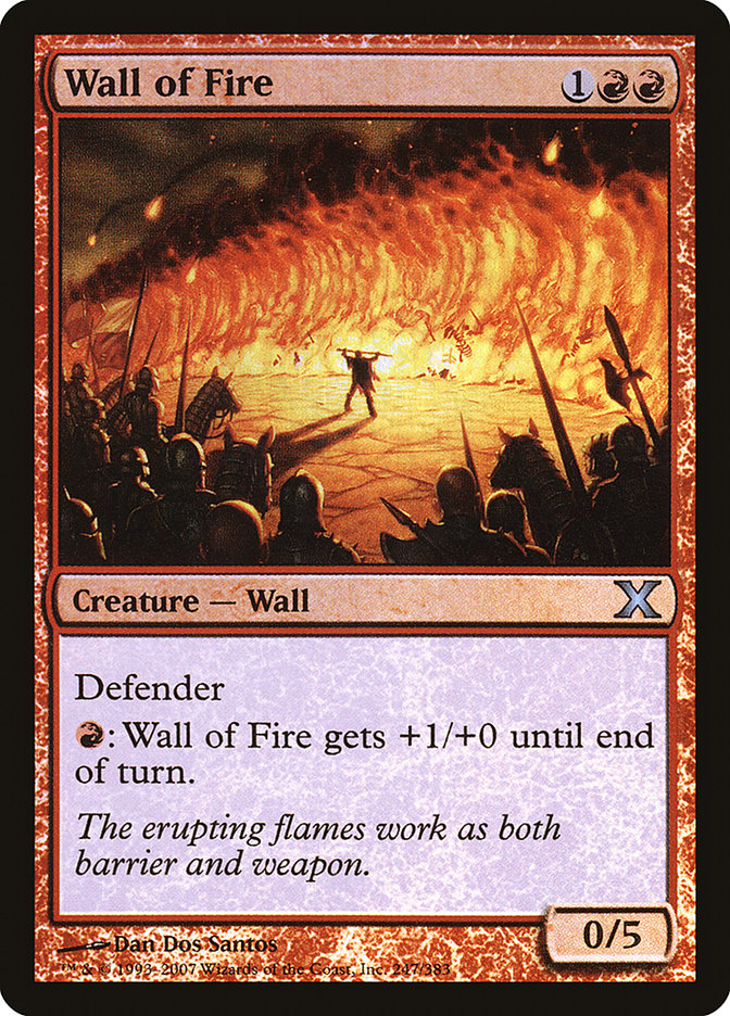 Wall of Fire (Premium Foil) [Tenth Edition] | Nerdhalla Games