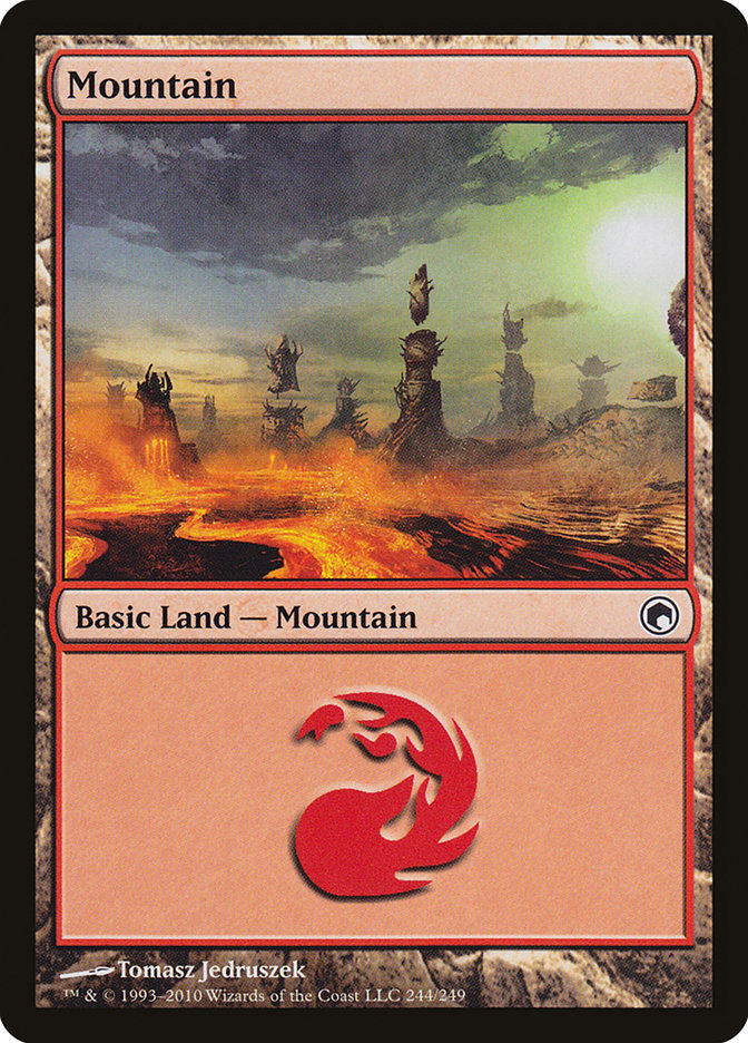 Mountain (244) [Scars of Mirrodin] | Nerdhalla Games