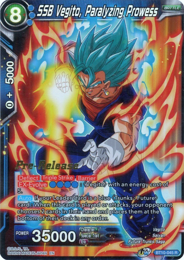 SSB Vegito, Paralyzing Prowess (BT10-045) [Rise of the Unison Warrior Prerelease Promos] | Nerdhalla Games