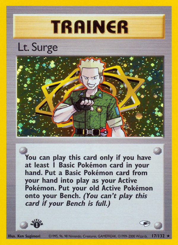 Lt. Surge (17/132) [Gym Heroes 1st Edition] | Nerdhalla Games