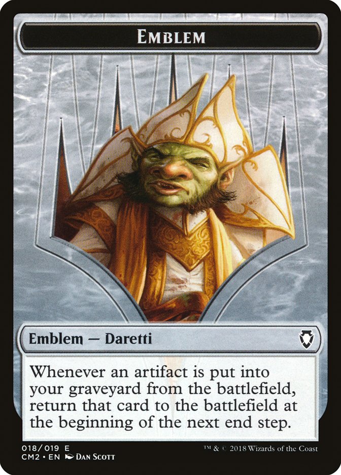 Daretti, Scrap Savant Emblem [Commander Anthology Volume II Tokens] | Nerdhalla Games