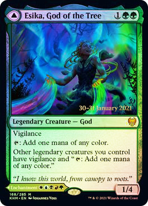 Esika, God of the Tree // The Prismatic Bridge  [Kaldheim Prerelease Promos] | Nerdhalla Games