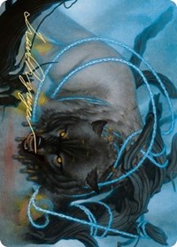 Bind the Monster Art Card (Gold-Stamped Signature) [Kaldheim: Art Series] | Nerdhalla Games