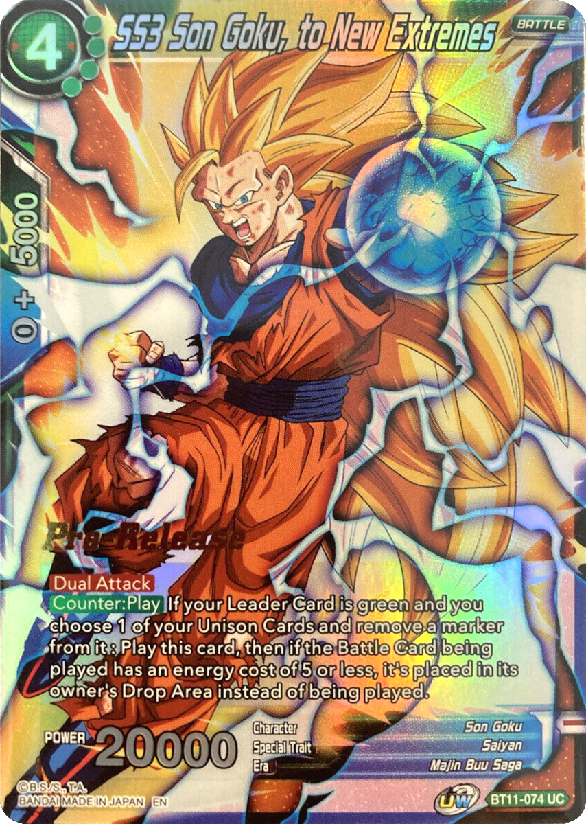 SS3 Son Goku, to New Extremes (BT11-074) [Vermilion Bloodline Prerelease Promos] | Nerdhalla Games