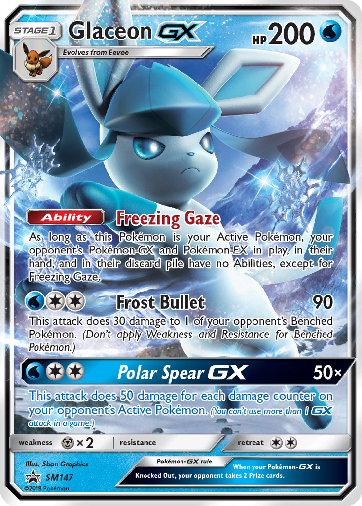 Glaceon GX (SM147) [Sun & Moon: Black Star Promos] | Nerdhalla Games