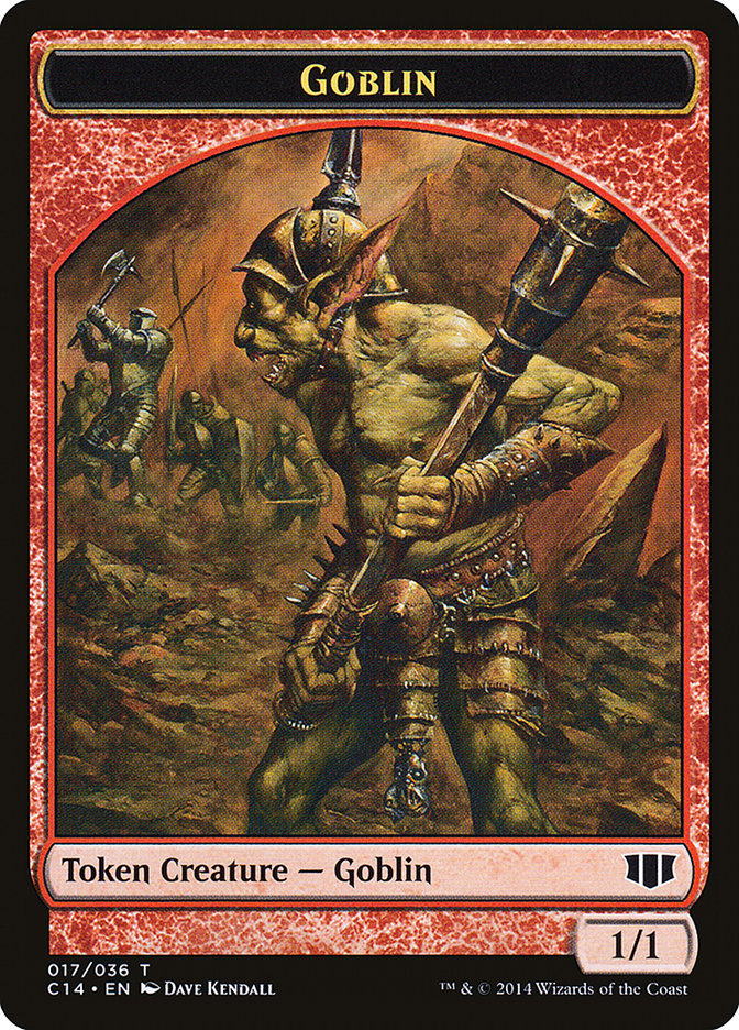 Goblin // Goat Double-sided Token [Commander 2014 Tokens] | Nerdhalla Games