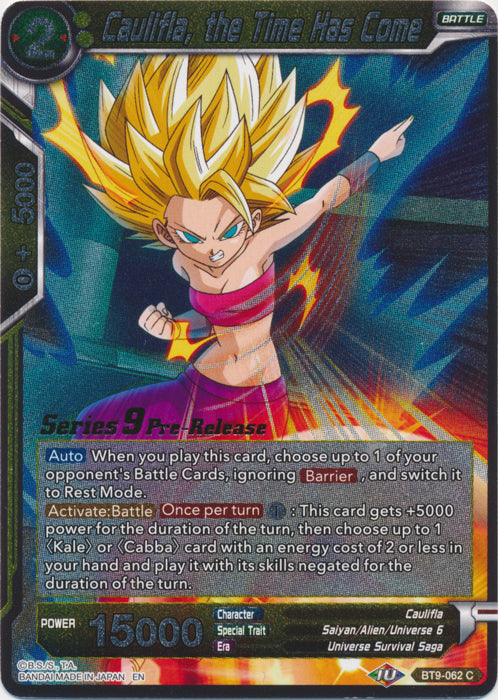 Caulifla, the Time Has Come (BT9-062) [Universal Onslaught Prerelease Promos] | Nerdhalla Games