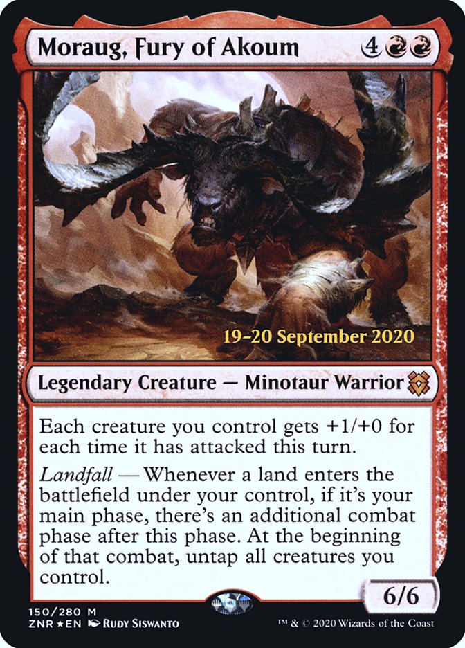 Moraug, Fury of Akoum  [Zendikar Rising Prerelease Promos] | Nerdhalla Games