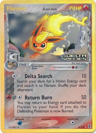 Flareon (5/113) (Delta Species) (Stamped) [EX: Delta Species] | Nerdhalla Games