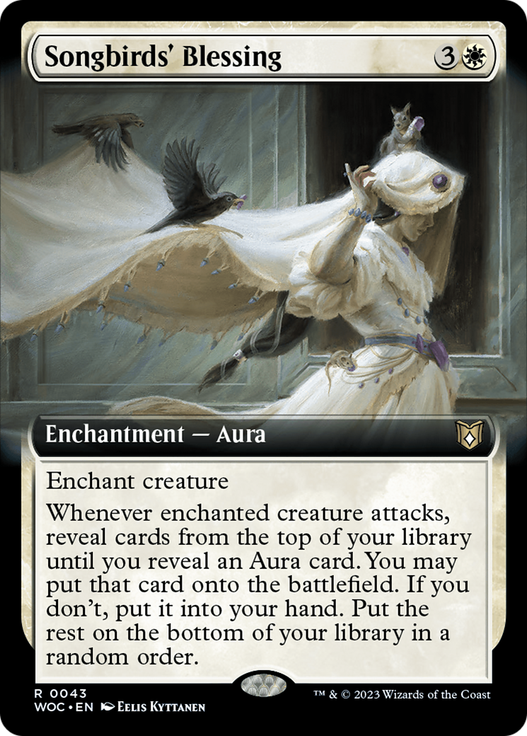 Songbirds' Blessing (Extended Art) [Wilds of Eldraine Commander] | Nerdhalla Games