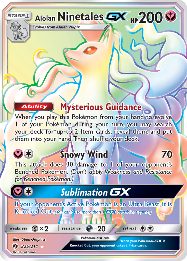 Alolan Ninetales GX (225/214) [Sun & Moon: Lost Thunder] | Nerdhalla Games