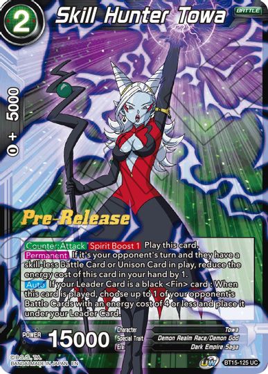 Skill Hunter Towa (BT15-125) [Saiyan Showdown Prerelease Promos] | Nerdhalla Games