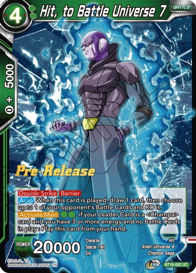 Hit, to Battle Universe 7 (BT16-062) [Realm of the Gods Prerelease Promos] | Nerdhalla Games