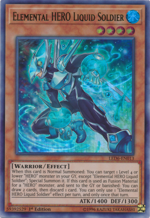 Elemental Hero Liquid Soldier [LED6-EN013] Ultra Rare | Nerdhalla Games