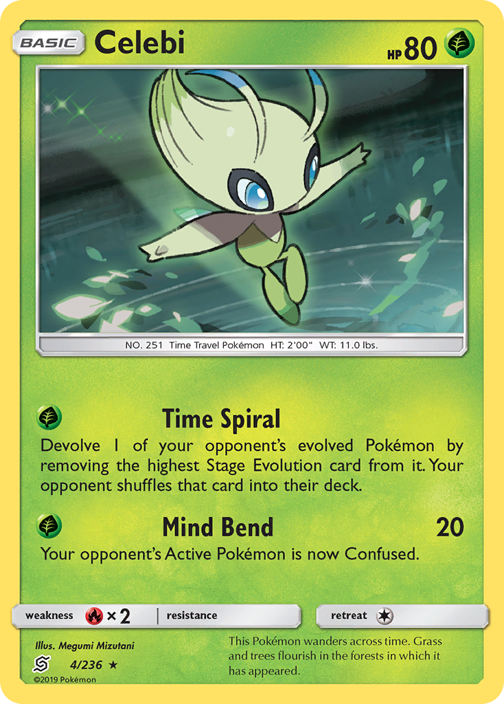 Celebi (4/236) [Sun & Moon: Unified Minds] | Nerdhalla Games