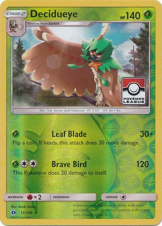 Decidueye (11/149) (League Promo) [Sun & Moon: Base Set] | Nerdhalla Games