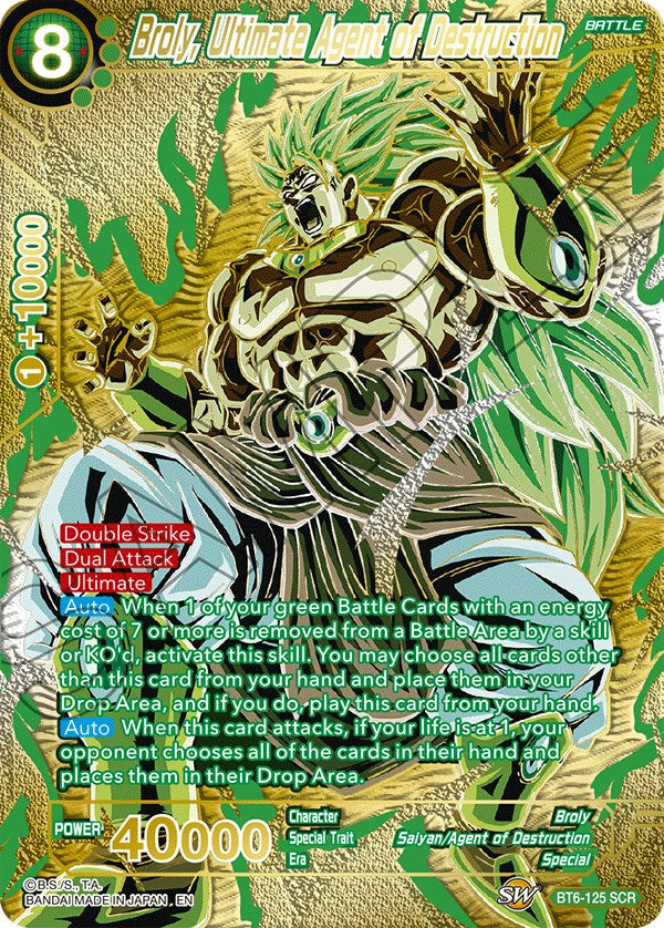 Broly, Ultimate Agent of Destruction (Premium Edition) (BT6-125) [5th Anniversary Set] | Nerdhalla Games