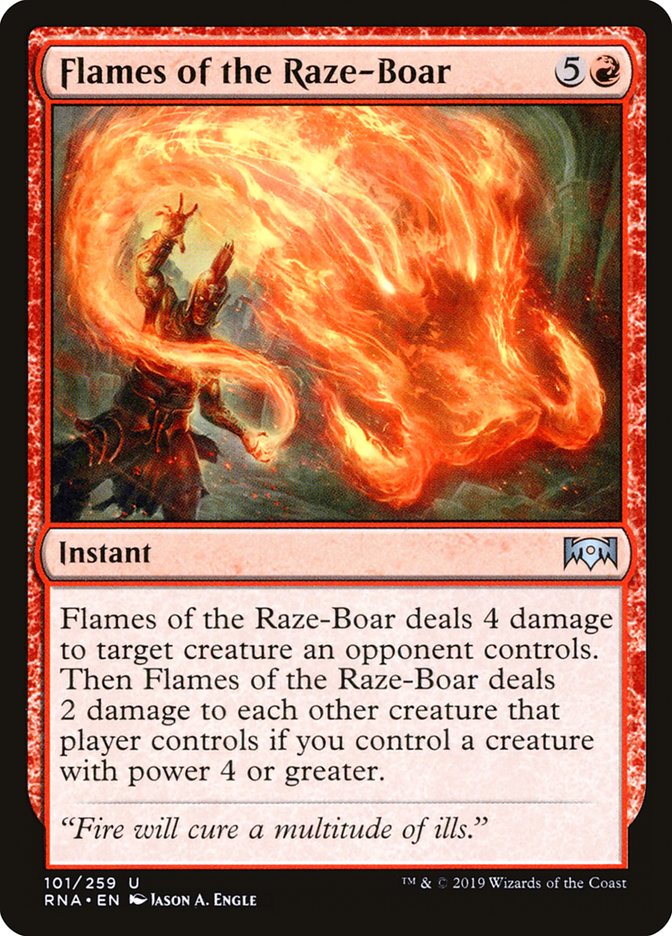 Flames of the Raze-Boar [Ravnica Allegiance] | Nerdhalla Games