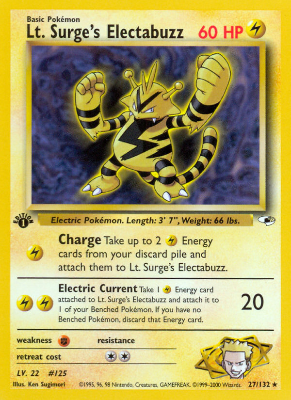 Lt. Surge's Electabuzz (27/132) [Gym Heroes 1st Edition] | Nerdhalla Games