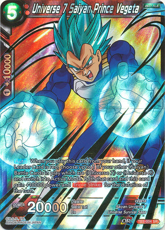 Universe 7 Saiyan Prince Vegeta [TB1-004] | Nerdhalla Games