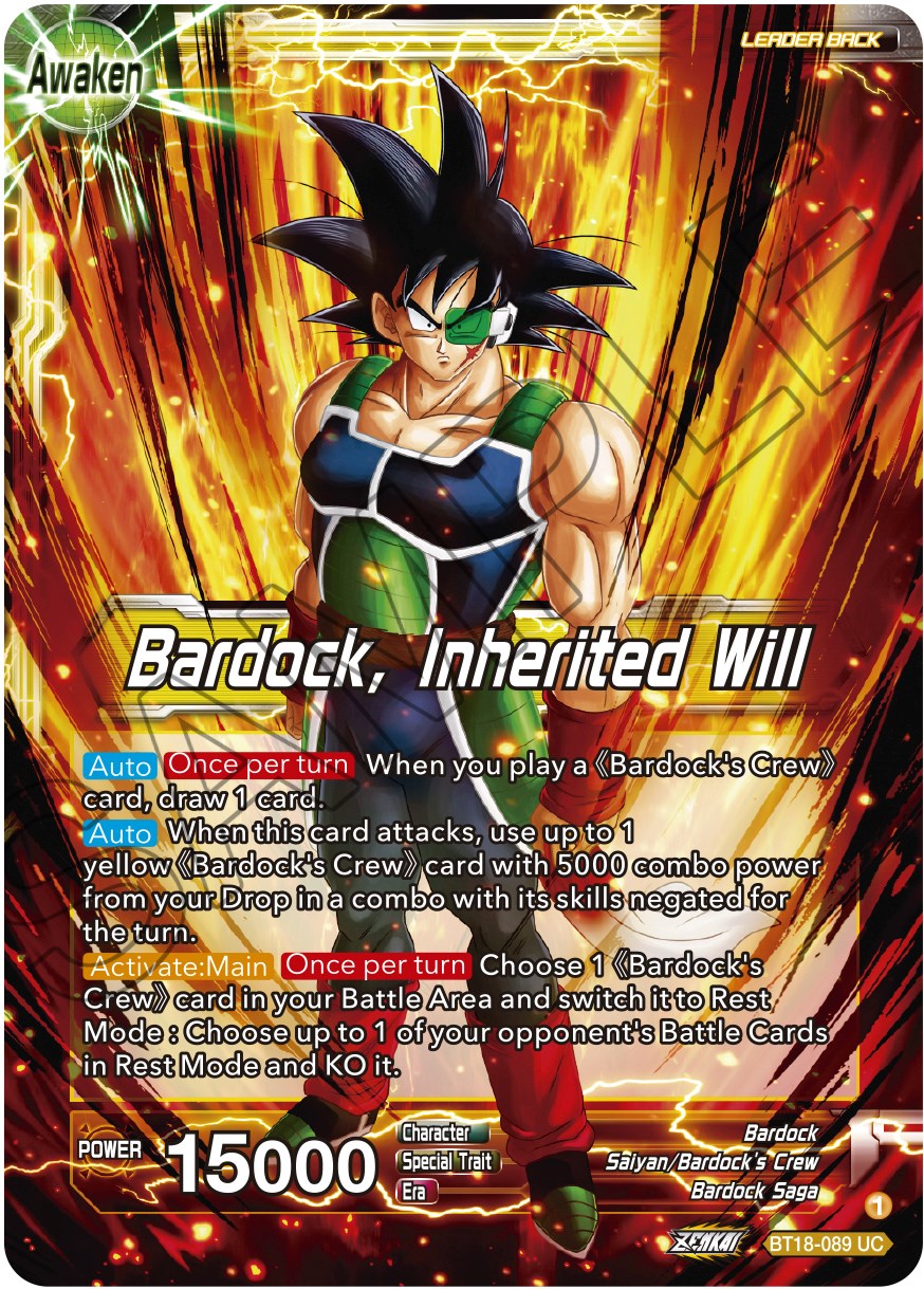 Bardock's Crew // Bardock, Inherited Will (BT18-089) [Dawn of the Z-Legends] | Nerdhalla Games