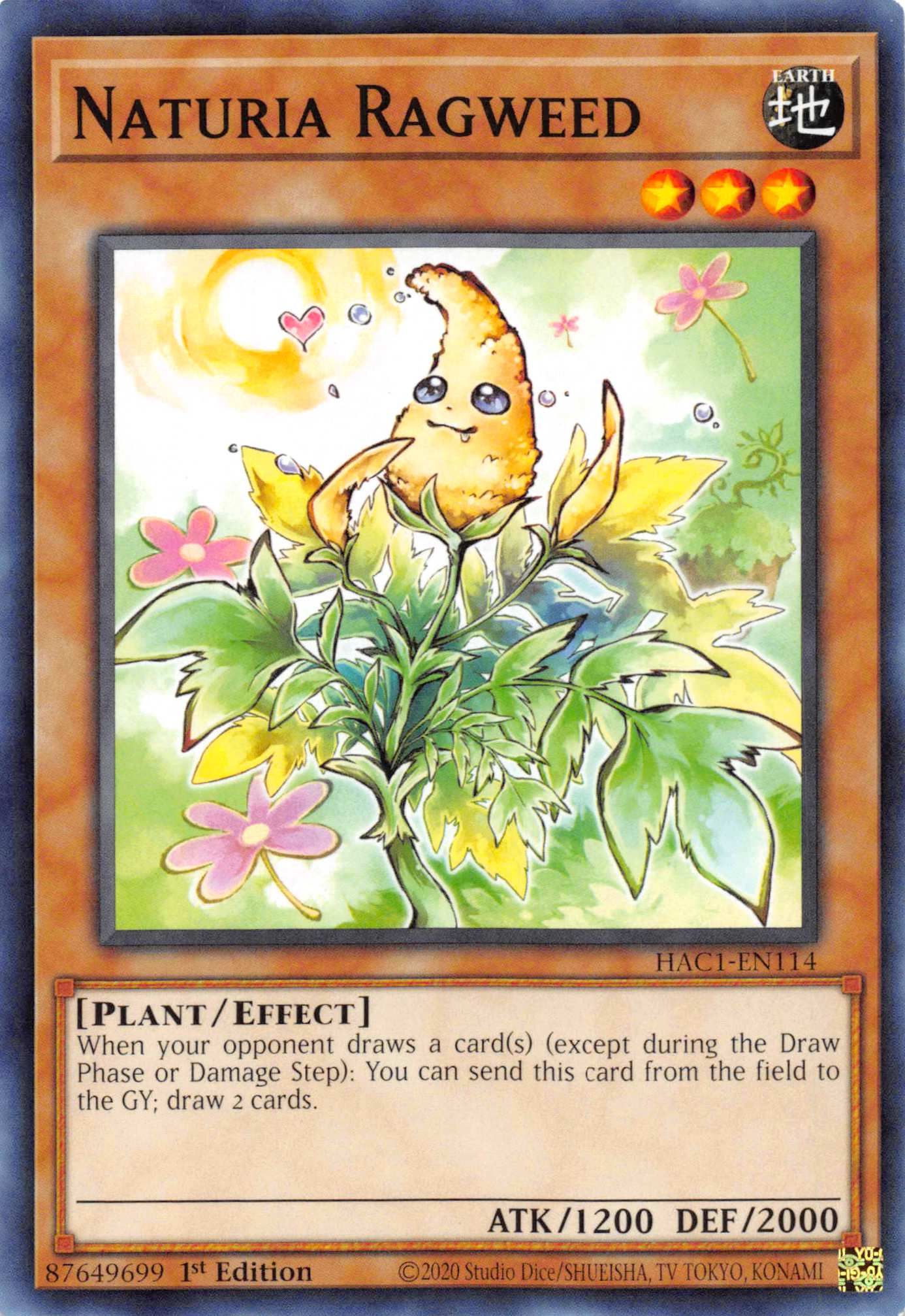 Naturia Ragweed (Duel Terminal) [HAC1-EN114] Parallel Rare | Nerdhalla Games