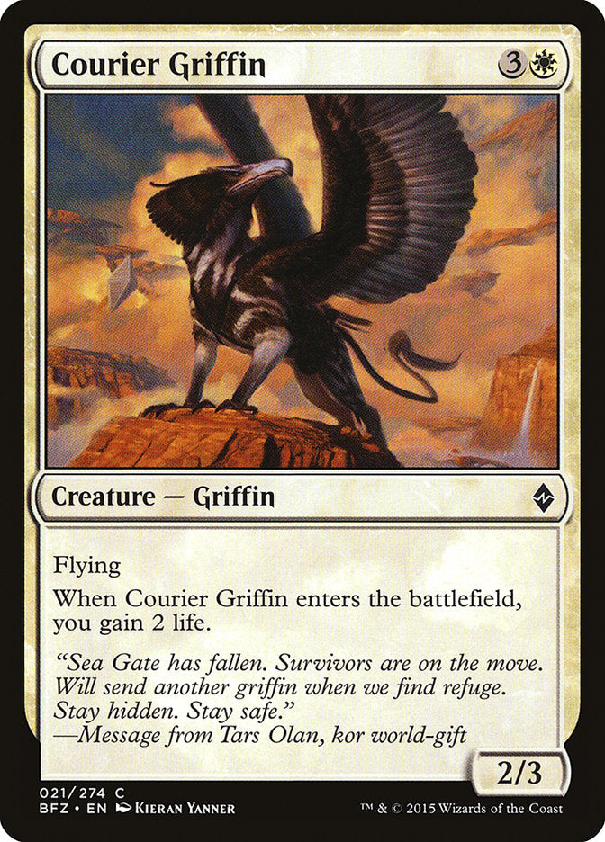 Courier Griffin [Battle for Zendikar] | Nerdhalla Games