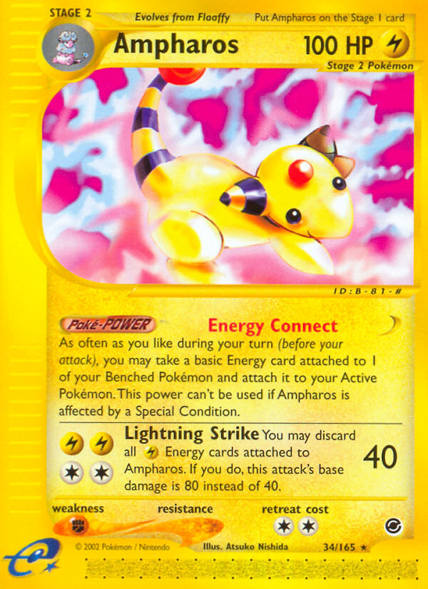 Ampharos (34/165) [Expedition: Base Set] | Nerdhalla Games