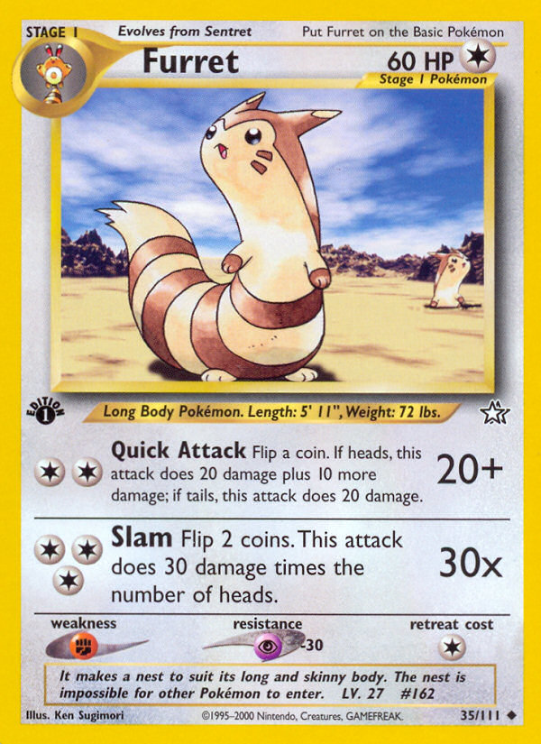 Furret (35/111) [Neo Genesis 1st Edition] | Nerdhalla Games