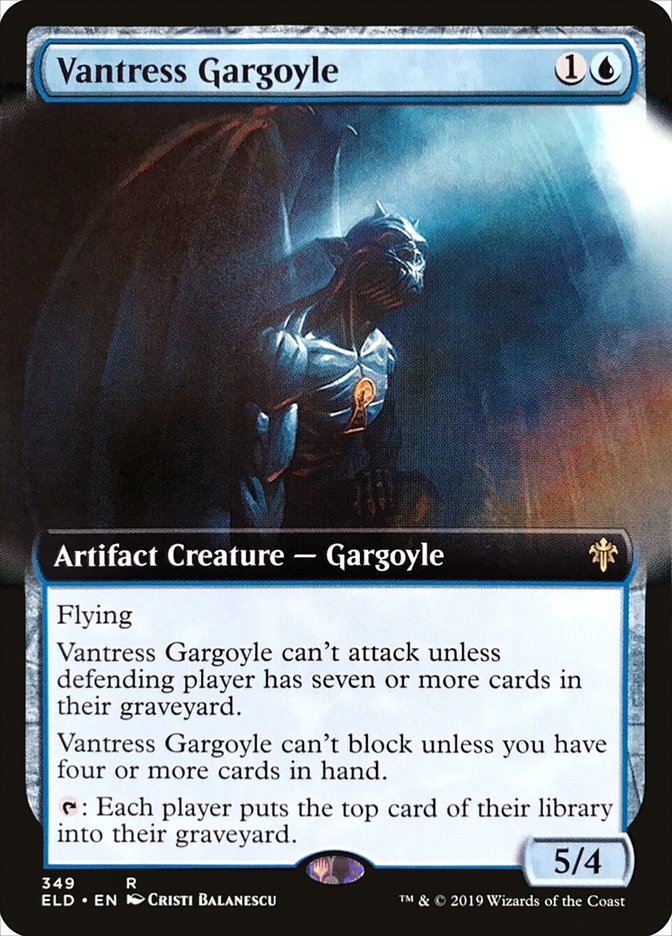 Vantress Gargoyle (Extended Art) [Throne of Eldraine] | Nerdhalla Games