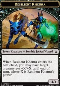 Resilient Khenra // Zombie Double-sided Token [Hour of Devastation Tokens] | Nerdhalla Games