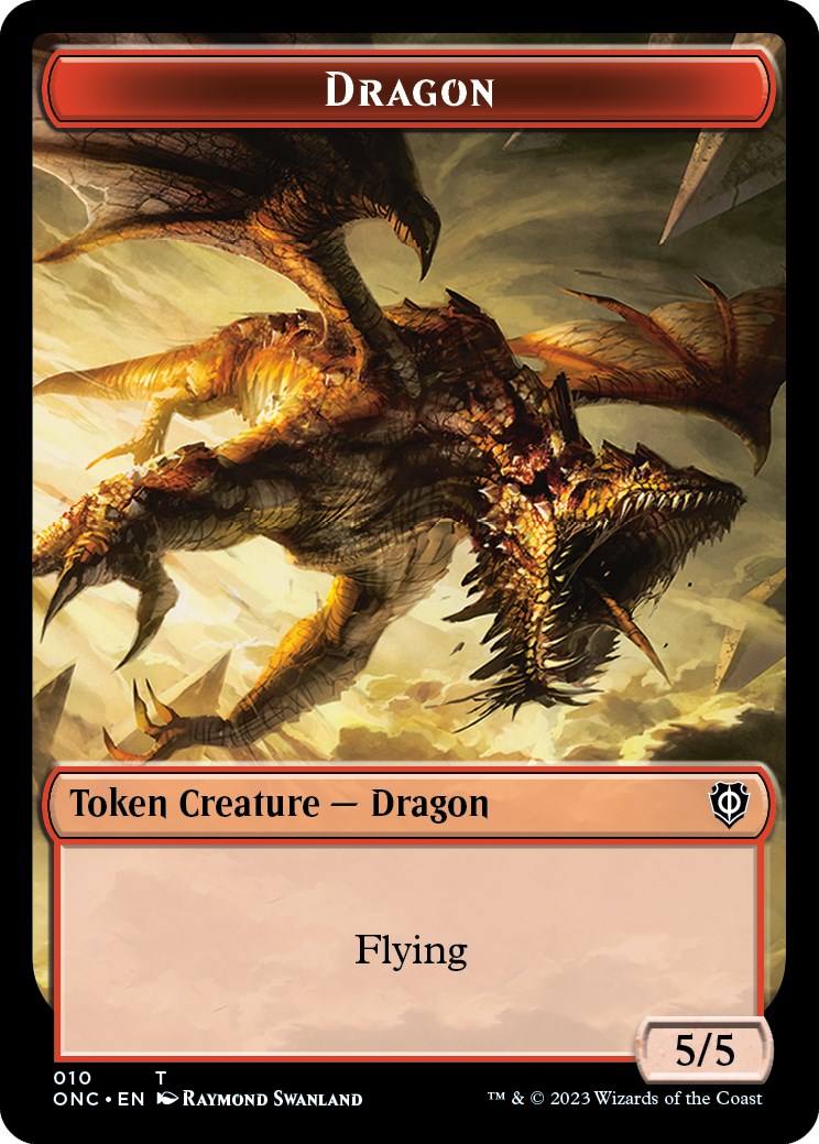 Kobolds of Kher Keep // Dragon Double-Sided Token [Phyrexia: All Will Be One Commander Tokens] | Nerdhalla Games