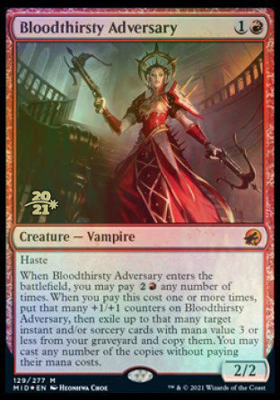 Bloodthirsty Adversary [Innistrad: Midnight Hunt Prerelease Promos] | Nerdhalla Games