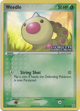 Weedle (87/113) (Stamped) [EX: Delta Species] | Nerdhalla Games